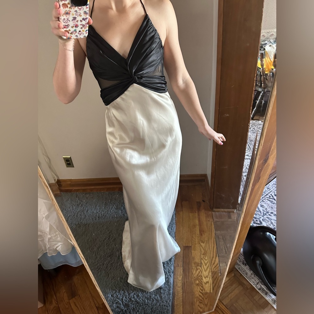90s Sexy silky evening gown
